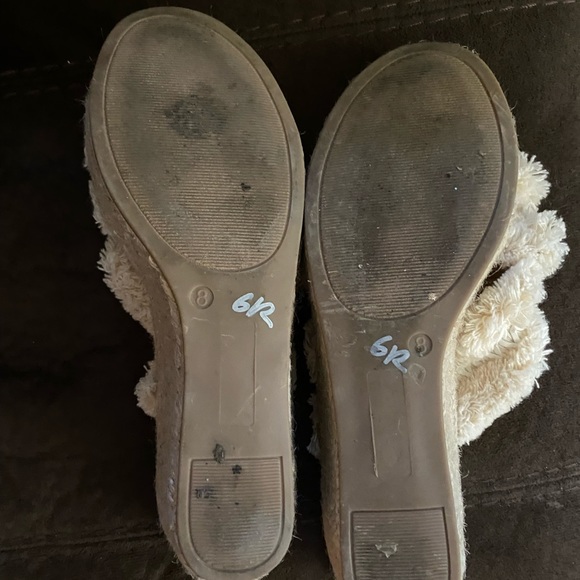 Wales Espadrille Wedge Sandals Ivory Fringe - Picture 5 of 5